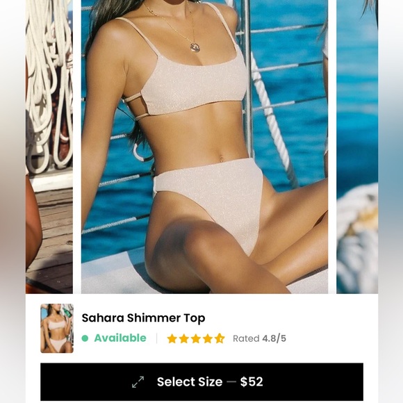 WaveBabe Gold Shimmer Bikini - Picture 2 of 3